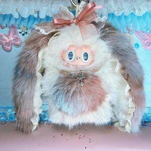 Custom High-Quality Handmade Labubu Plush, Angel Face with Lace & Accessories